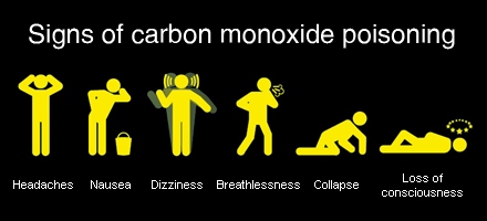 Signs of carbon monoxide poisoning