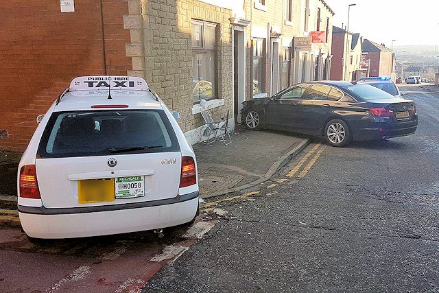 The scene of the collision on Whitehall Street