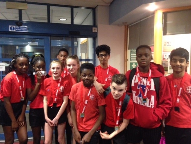 Year 8 boys’ and girls’ indoor athletics teams 