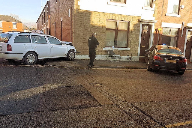 The scene of the collision on Whitehall Street