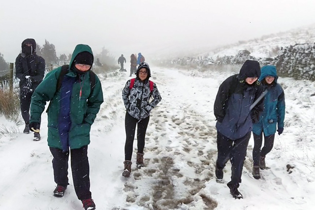 Rochdale Sixth Form students brave arctic conditions for Duke of Edinburgh navigation training