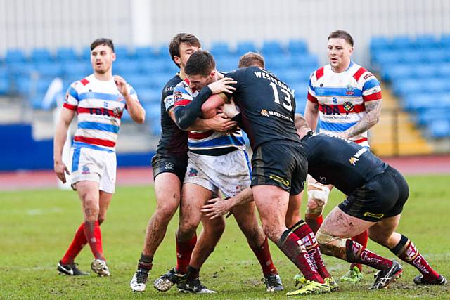 Hornets in action against Warrington Wolves in the final pre-season friendly last weekend 