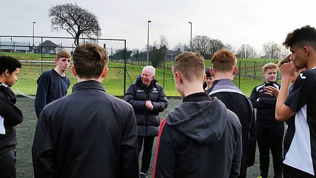 Mike McGlynn and students 