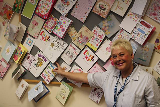 The stars and stars plus teams receive scores of thank you cards and letters