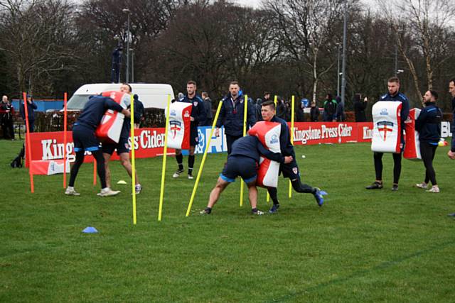 The England National Rugby League team move training base at Hopwood Hall College