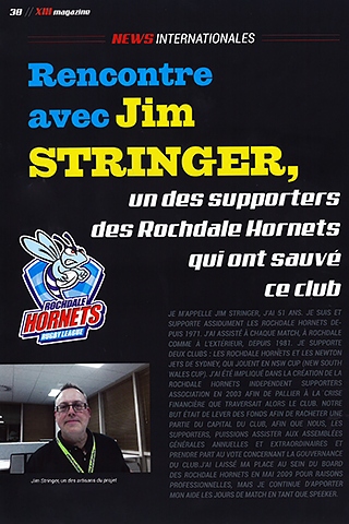 Rochdale Hornets article in French Rugby League Magazine, Trieze