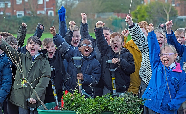 Middleton primary school children enjoy tree planting