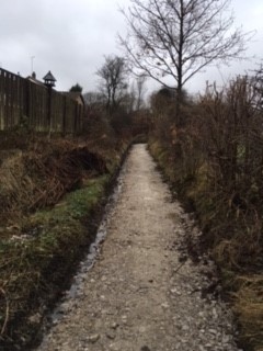 Teal Court after work improvements to the footpath