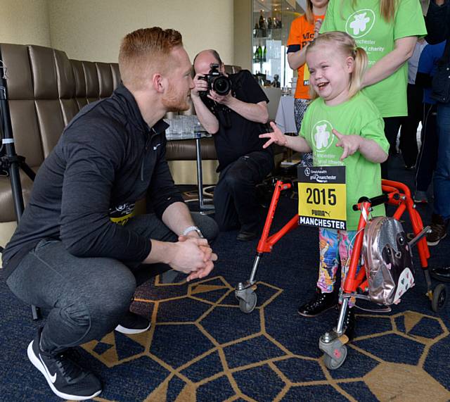 Ella Chadwick with Olympic gold medallist Greg Rutherford