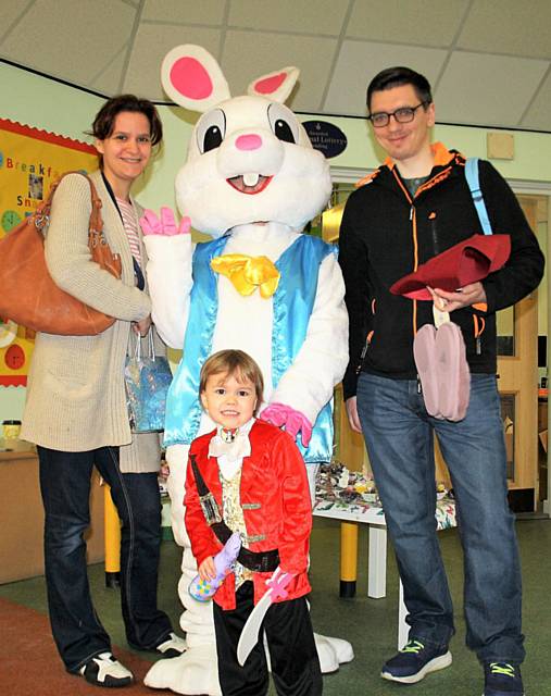 Grace Hollands family with Easter the rabbit