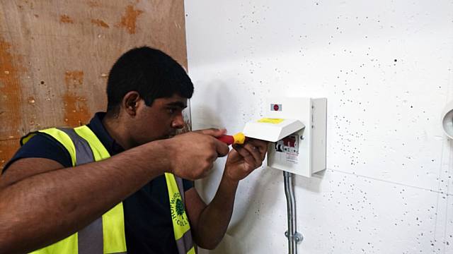 Mosam Ramzan won the senior first prize in the electrical installation category