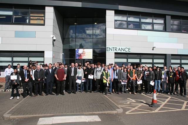 Competitors in the Greater Manchester college group’s construction competition