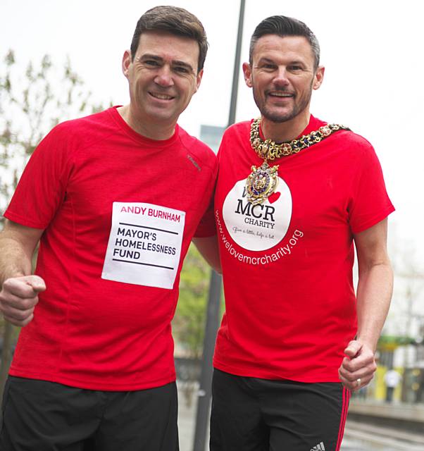 The Mayor of Greater Manchester Andy Burnham and  Manchester’s Lord Mayor Carl Austin-Behan