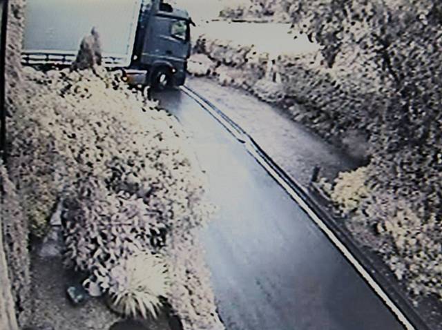 School Lane, Ashworth Valley closed due to stuck HGV