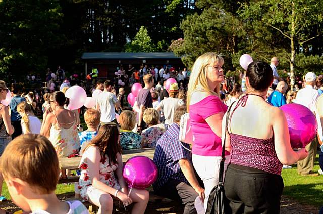 Balloon release at Tandle Hills for the Manchester attack victims