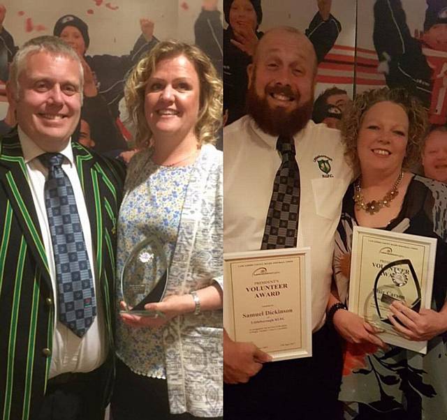 The Presidents Volunteer Awards for Clair Carson, Becky Gibson, James Bex, Sam Dickinson