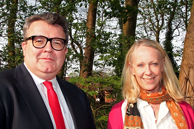 Deputy Leader of the Labour Party Tom Watson with Liz McInnes