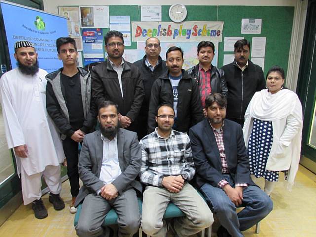 Consulate staff with Mr Sikandar and Qaiser Mahmood with the Deeplish Community Centre team