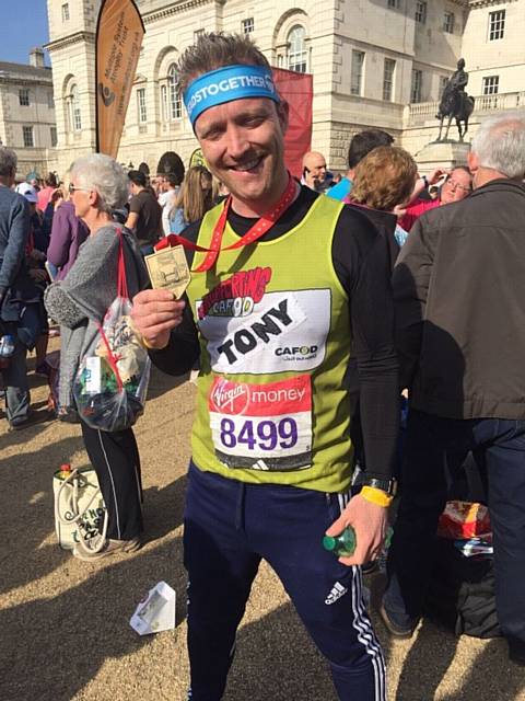 Mr McCabe at the London Marathon