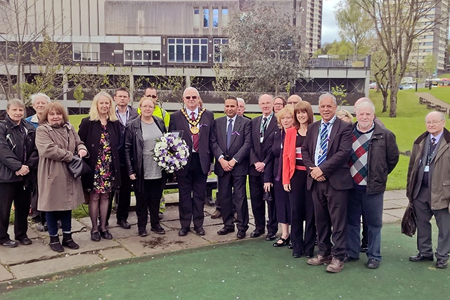 Respects paid in the Rochdale Memorial Gardens for Workers’ Memorial Day