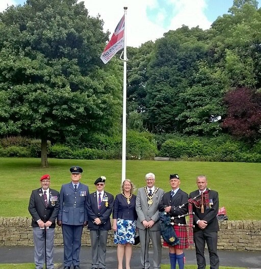 Flag raising in Milnrow to mark Armed Forces day