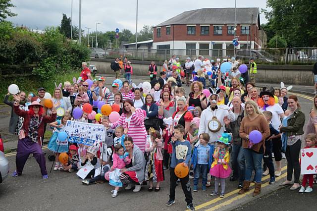 Present: Children and their parents from over the years helped staff celebrate the pre-school’s 50th birthday on Saturday