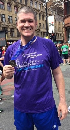 Councillor Furlong after the Great Manchester Run