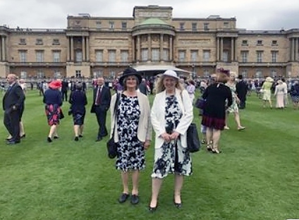 Irene Pope and Gill Morrell at Buckingham Palace 