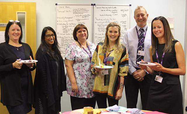 Katie Kay (far right), Health and Wellbeing College Project Lead, with staff from the Health and Wellbeing College