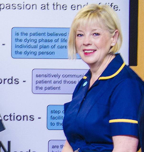 Trust’s Associate Director of Nursing, Fiona Murphy MBE