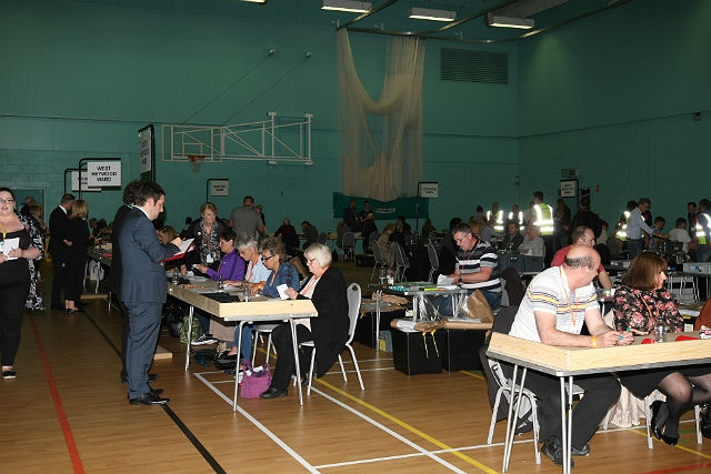 The General Election count 2017 at Heywood Sports Village