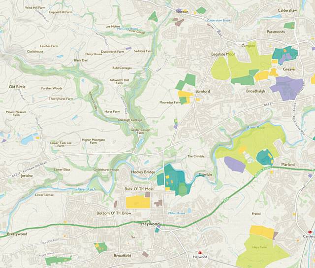 Heywood Open Space Ordnance Survey Map