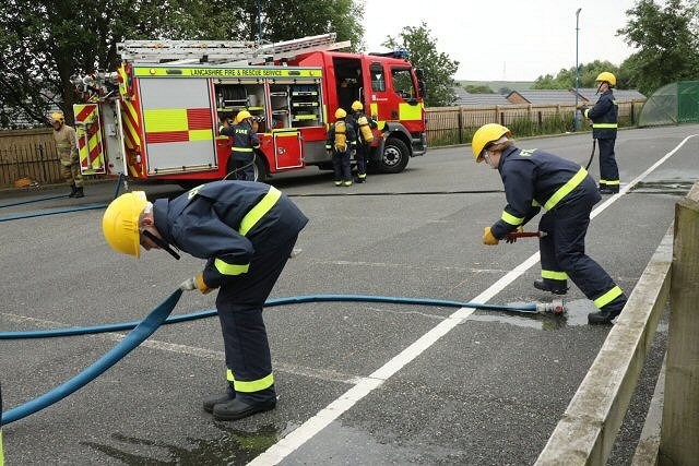 Cadets give a demonstration for parents at the passing out parade