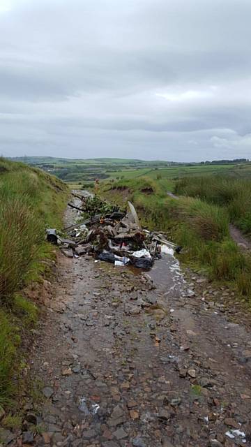 Flytipping on Rooley Moor