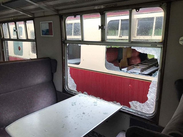 Damage to trains on East Lancashire Railway