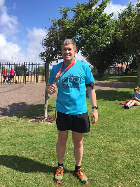 Councillor Chris Furlong completes Southport Half Marathon