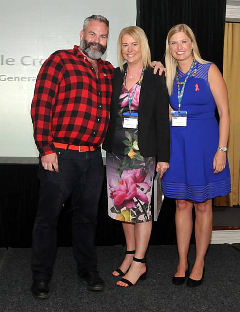 Shaun Watson (Chairman of NHIVNA Committee) Michelle Croston (HIV Nurse) and Cindy Elliott (Medical Scientist at Gilead Sciences)
 