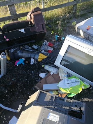 Fly-tipped waste blights Milnrow