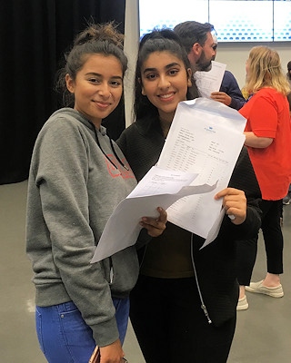 Students at Kingsway Park celebrating their results