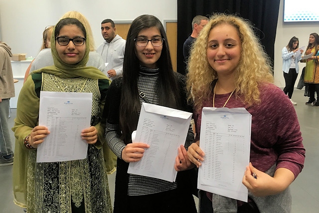 Students at Kingsway Park celebrating their results