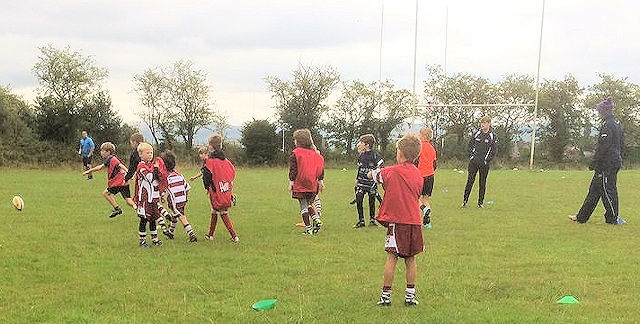 Sharks’ winger Josh Charnley and forward Dave Seymour at Rochdale RUFC