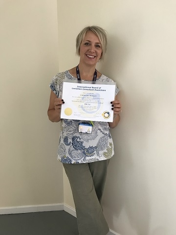 Rose Bennett, Health Visitor with her certificate