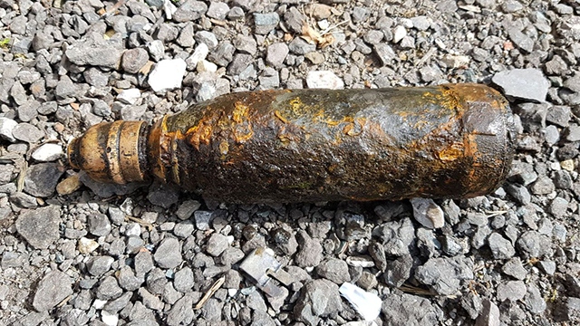 Artillery shell found in Sudden Brook