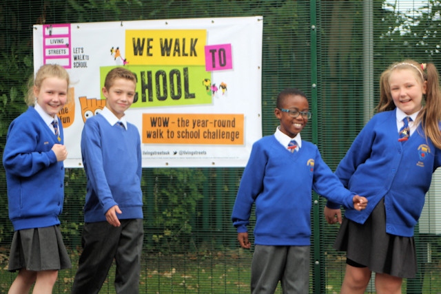 Parkfield Primary School have launched an eco-project to encourage children to walk to school