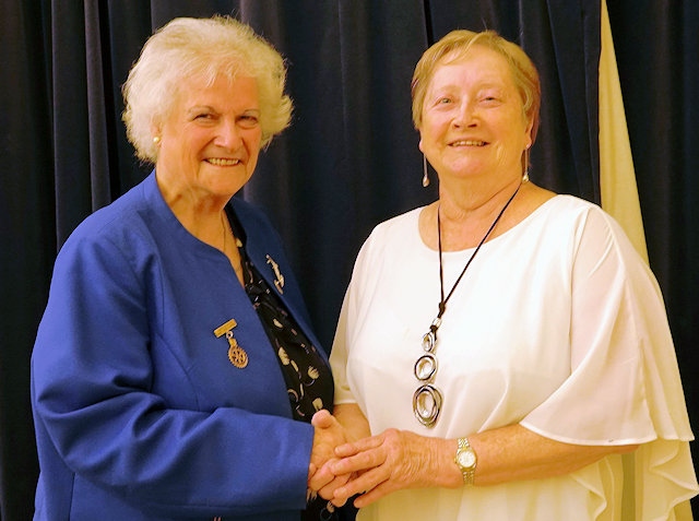 Ann Stott, Rochdale Rotary Club with Sue Ridgard from Rochdale Heartbeat