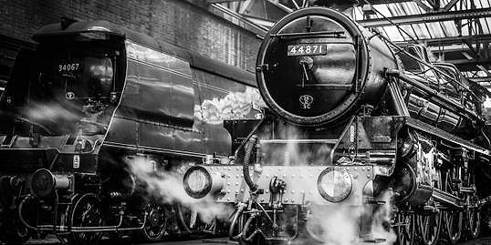 Former LMS William Stanier Black 5 class locomotive, number 44871