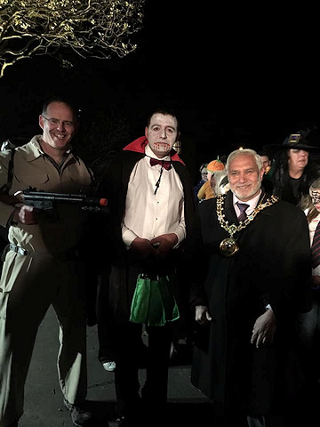 Mayor Mohammed Zaman proved he 'ain't afraid of no ghost' as he enjoyed the Halloween party