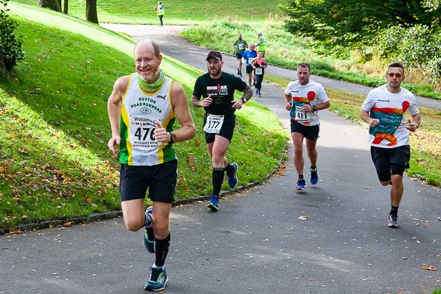 Half marathon and 10K runners