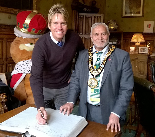 The Mayor with Hopwood Depree