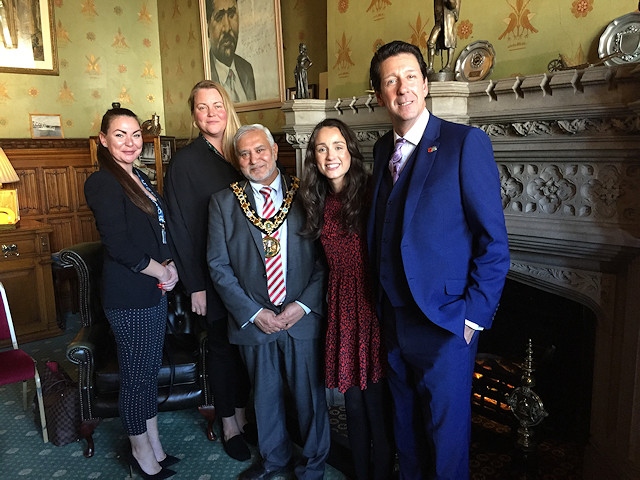 Harvey Morgan and colleagues with Councillor Donna Williams and the Mayor